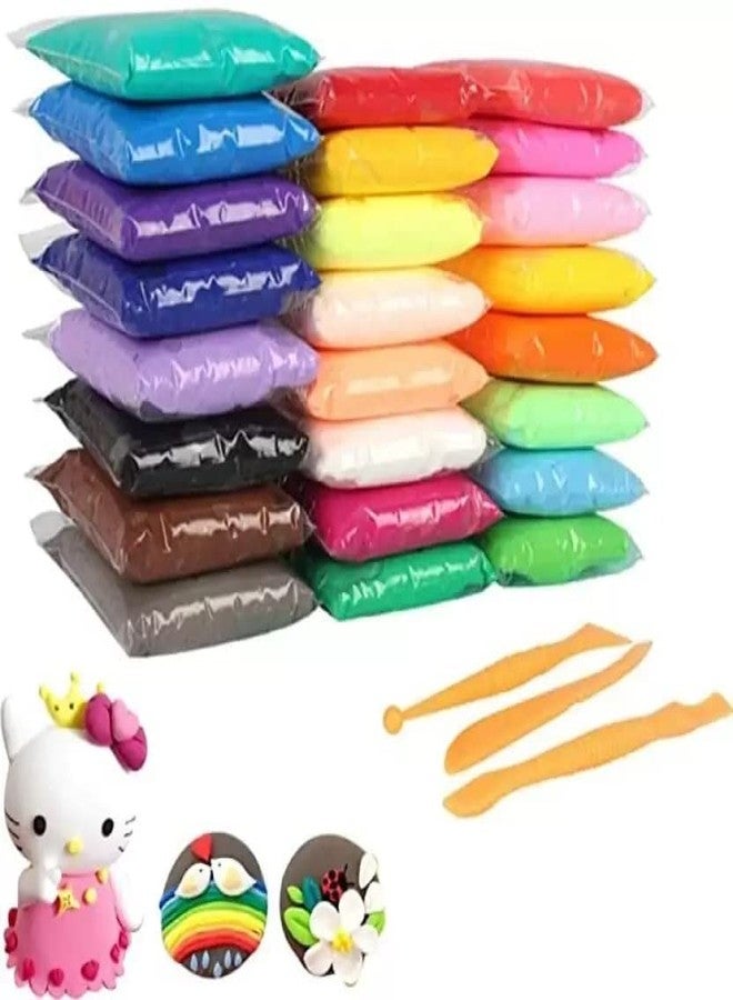 CREATURE Ultra-Light Creative Art and Craft Air Dry Super Clay with Carving Molding Tools Kit for Kids (Pack of 2) - Image 3